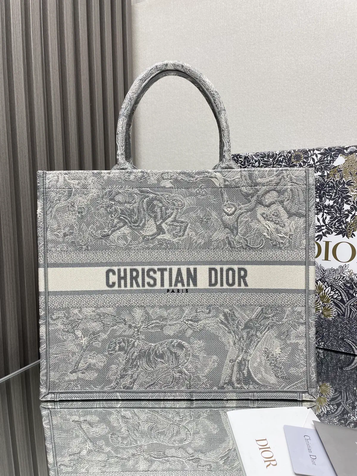 Dior Embroidered Tote Bag image 1