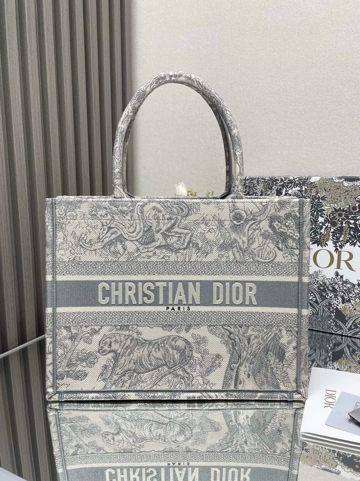 Dior Embroidered Tote Bag image 1