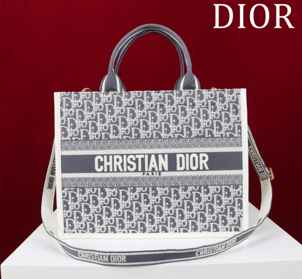 Dior Oblique Print Book Tote Bag with Detachable Shoulder Strap image 1