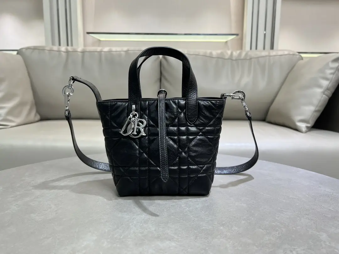 Dior Quilted Leather Top Handle Bag image 1