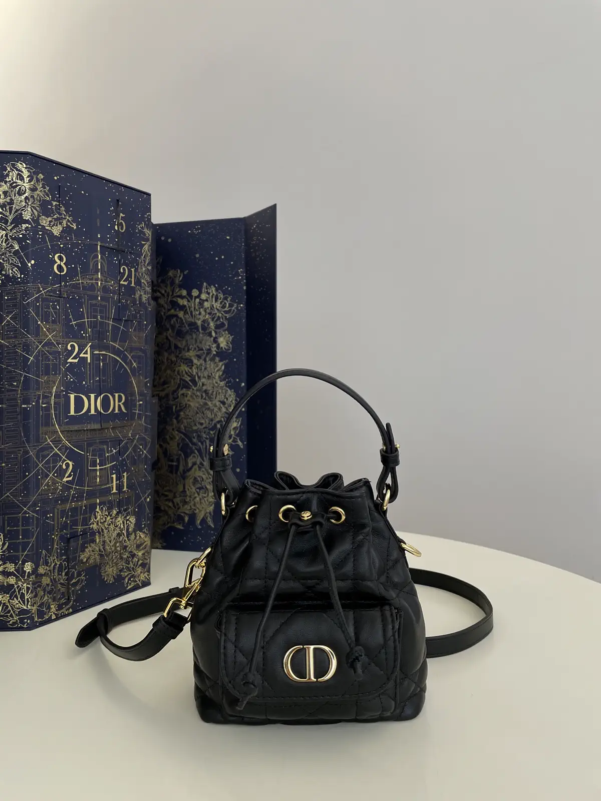 Dior Quilted Micro Bucket Bag image 1