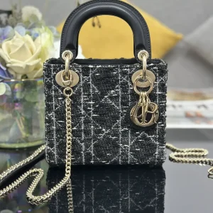 Dior Tweed Mini Top Handle Bag image 1