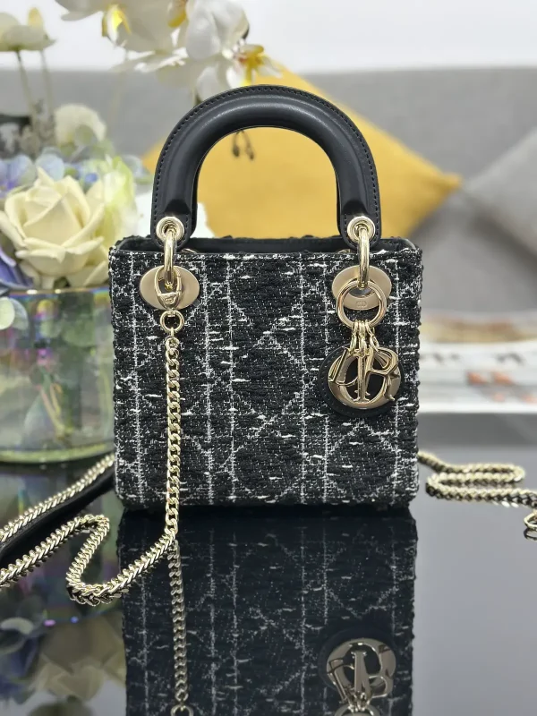 Dior Tweed Mini Top Handle Bag image 1