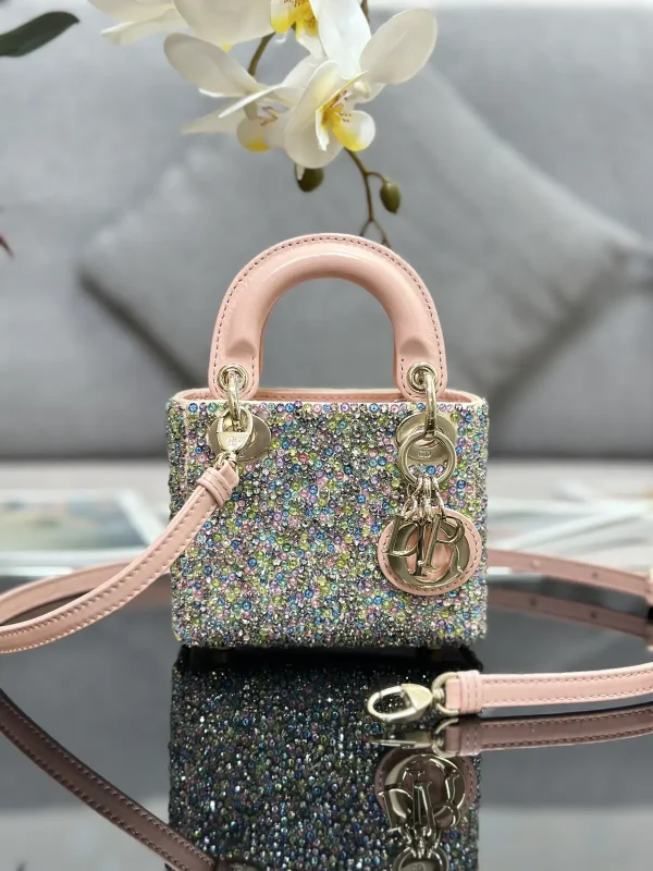 Dior Lady Dior Micro Beaded Top Handle Bag image 1