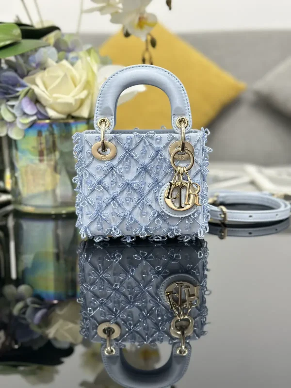 Dior Mini Embroidered Beaded Top Handle Bag image 1