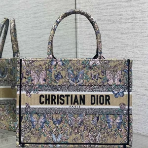 Dior Butterfly Embroidered Tote Bag image 1