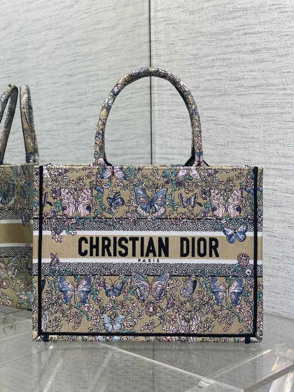 Dior Butterfly Embroidered Tote Bag image 1
