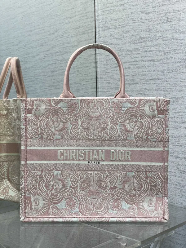 Dior Butterfly Embroidered Tote Bag image 1