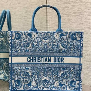 Dior Butterfly Embroidered Tote Bag image 1