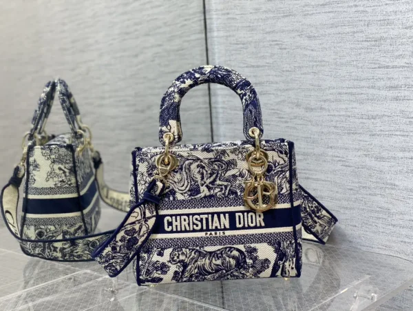Dior Animal Embroidered Top Handle Bag image 1