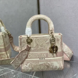 Dior Embroidered Top Handle Bag image 1