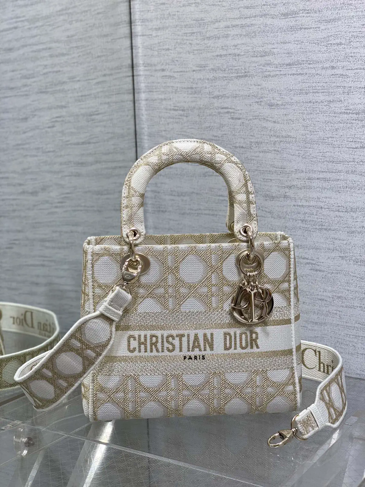 Dior Embroidered Top Handle Bag image 1
