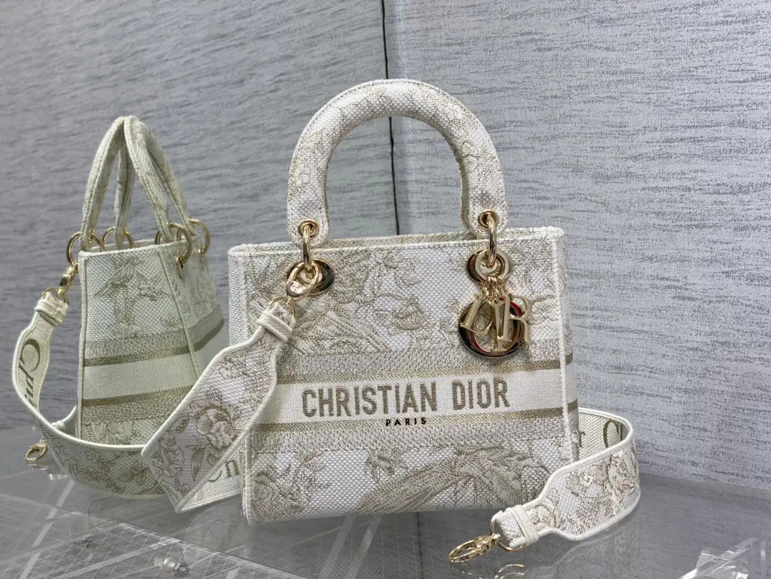 Dior Floral Pattern Top Handle Bag image 1