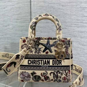 Dior Embroidered Top Handle Bag image 1