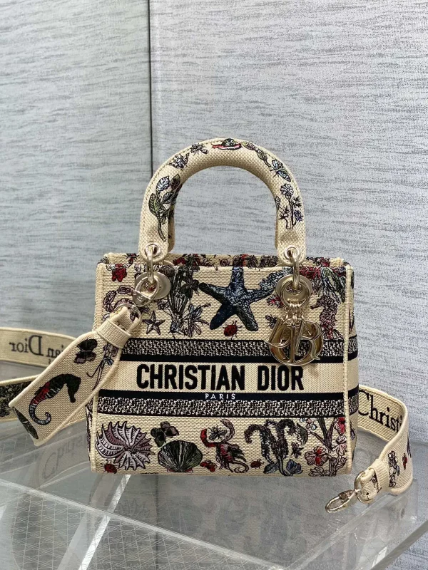 Dior Embroidered Top Handle Bag image 1