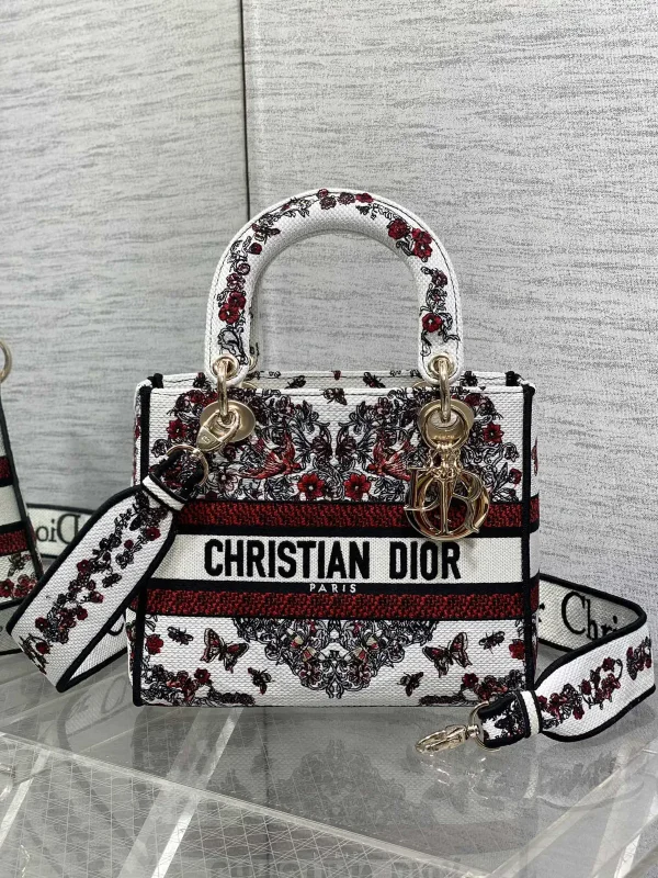 Dior Floral Embroidered Top Handle Bag image 1