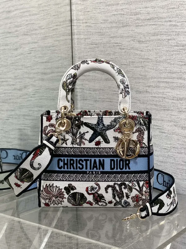 Dior Embroidered Top Handle Bag image 1