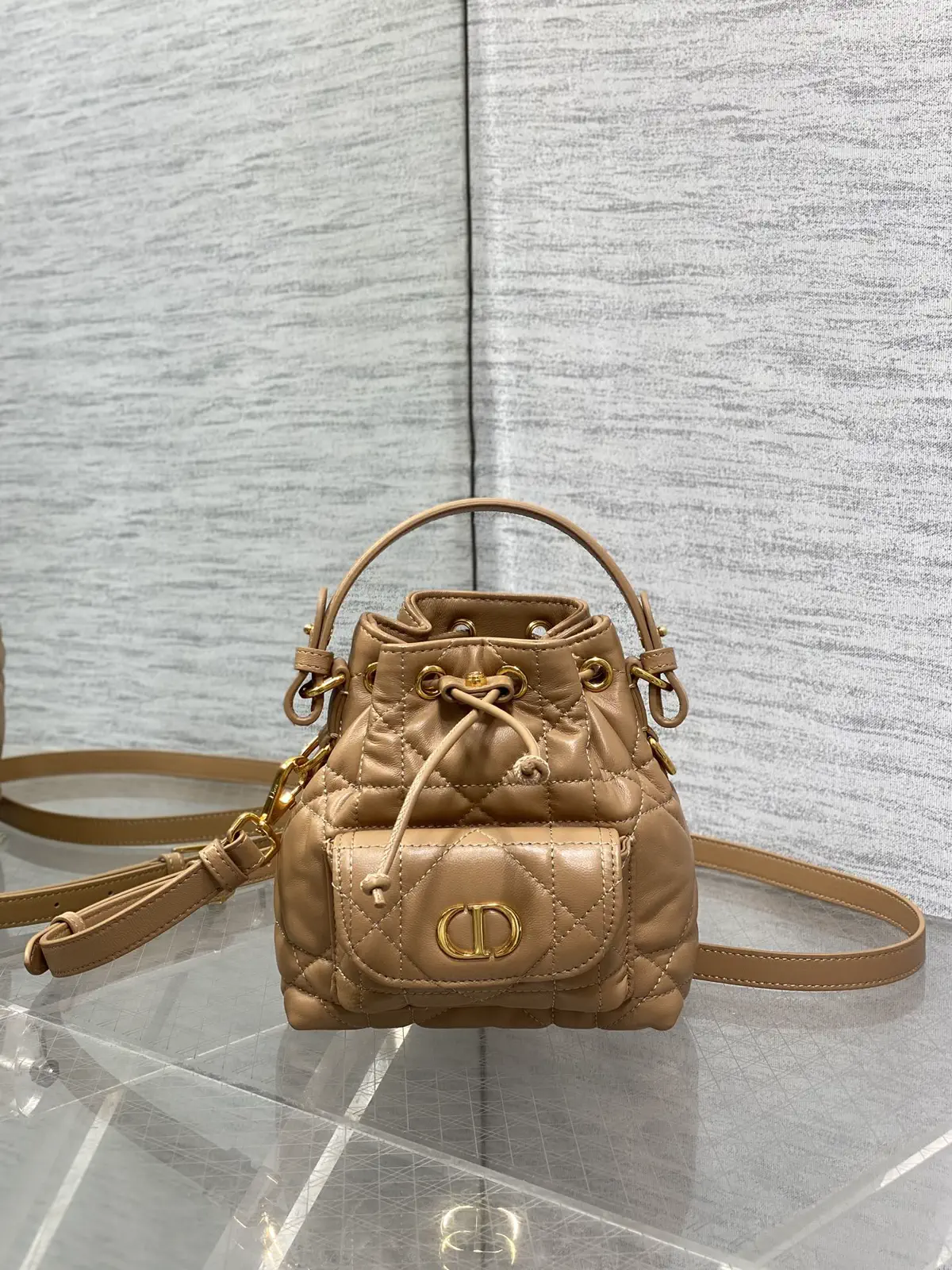 Dior Quilted Micro Bucket Bag image 1