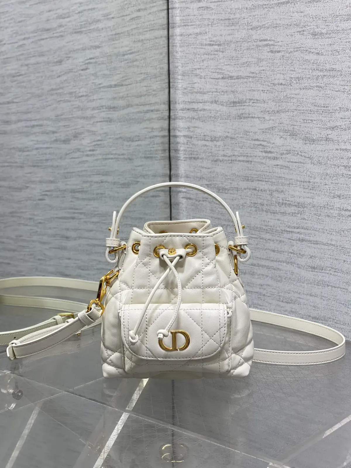 Dior Quilted Micro Bucket Bag image 1