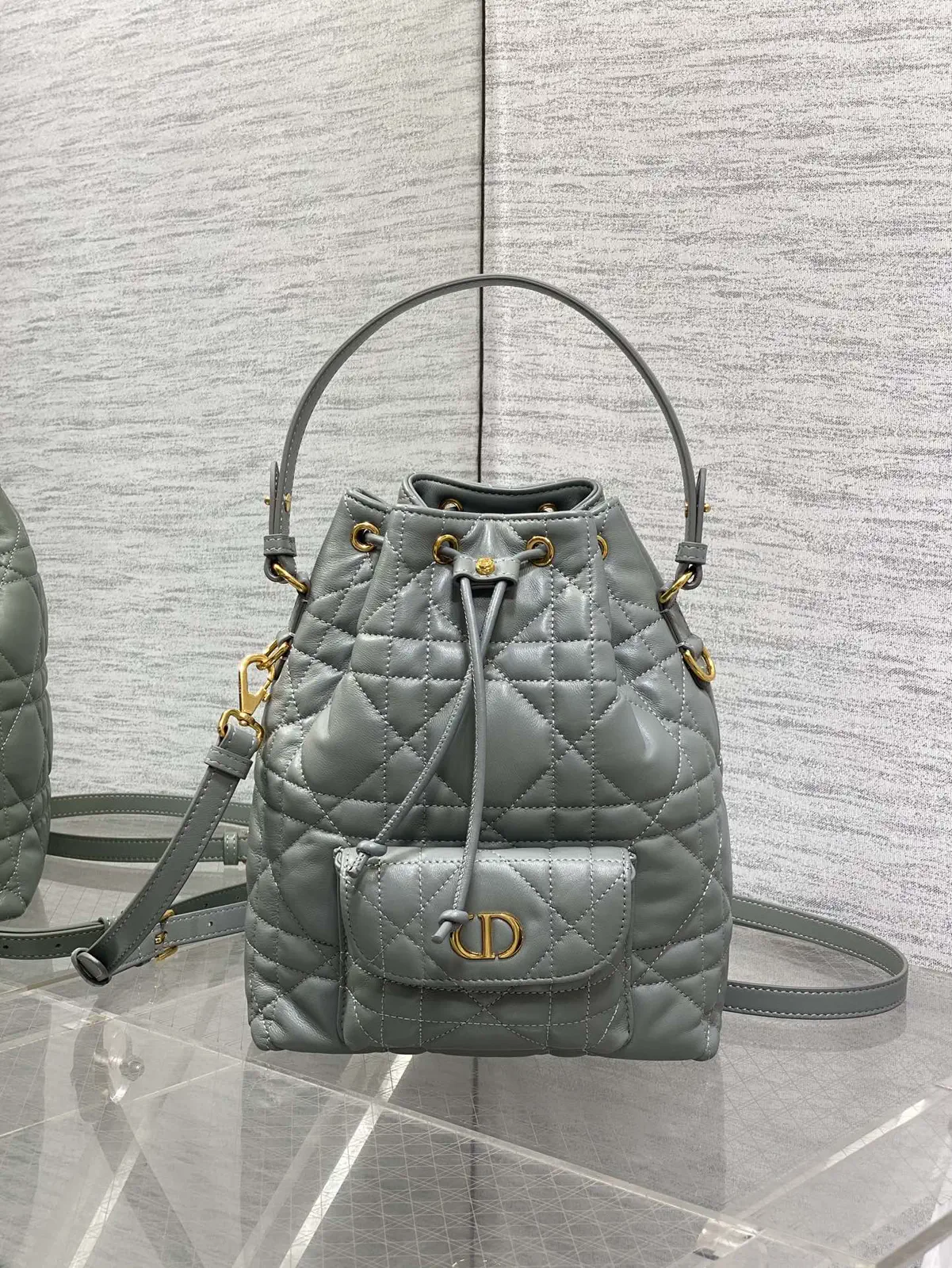 Dior Quilted Bucket Bag image 1