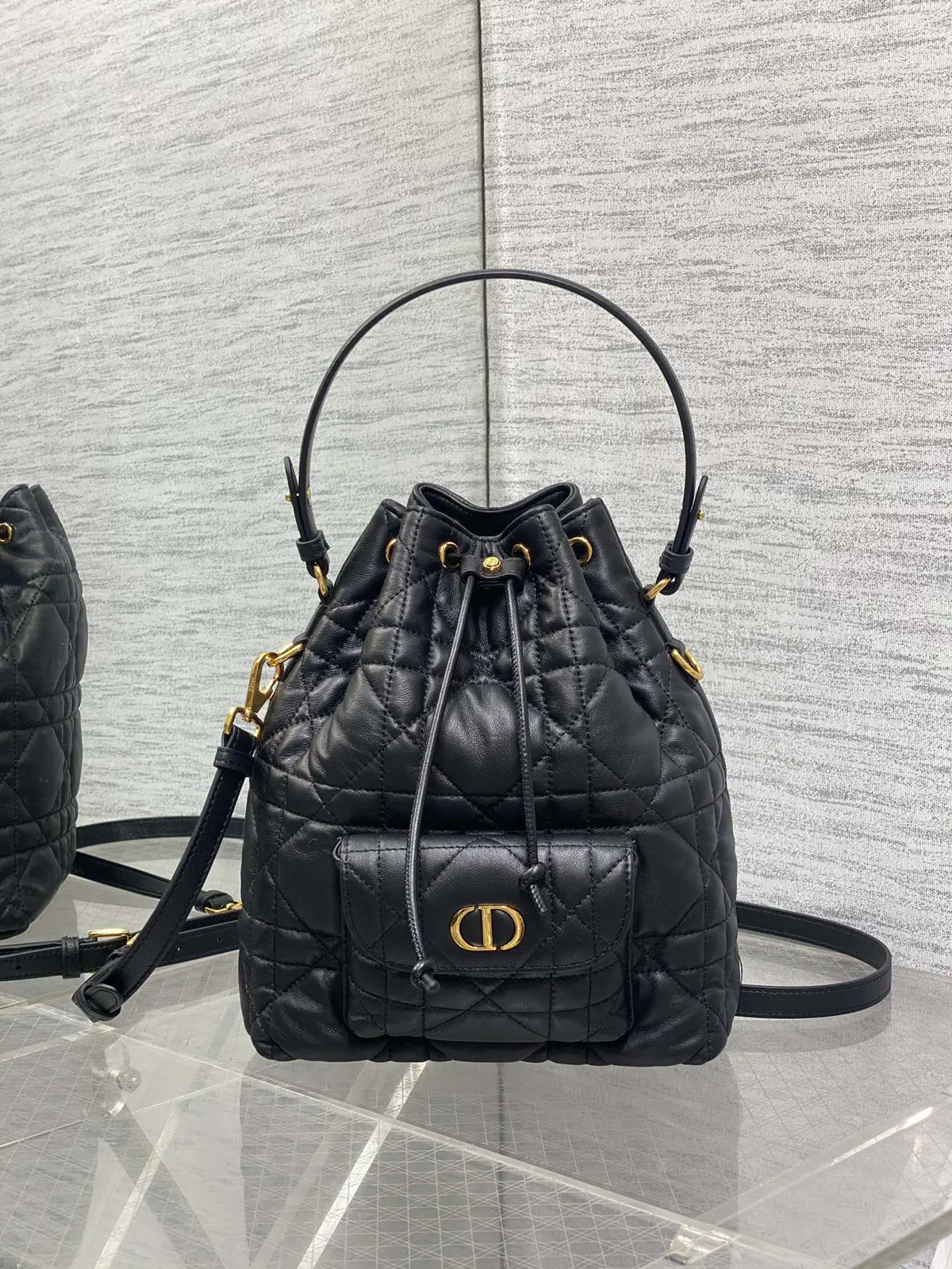 Dior Quilted Bucket Bag image 1