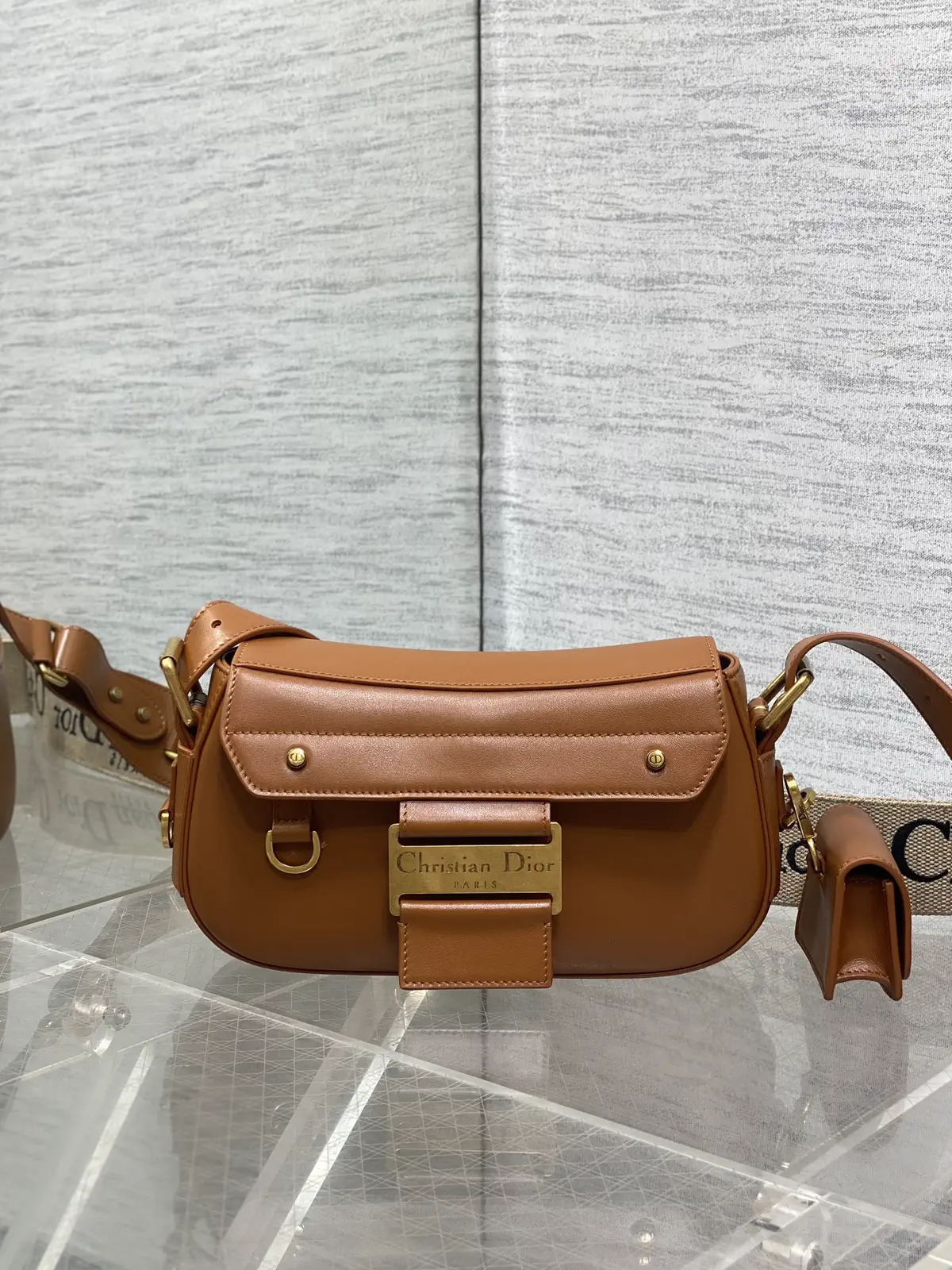 Dior Crossbody Bag with Wide Strap and AirPod Pouch image 1