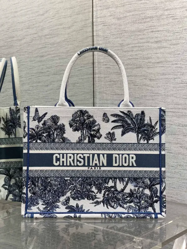Dior Palm Tree Embroidered Tote Bag image 1