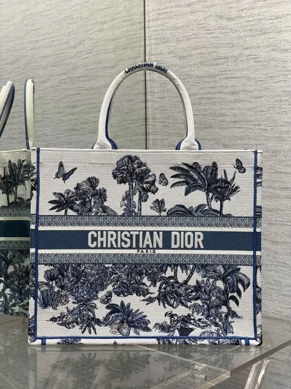 Dior Palm Tree Embroidered Tote Bag image 1