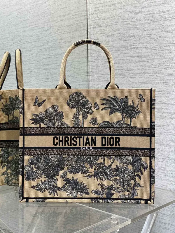 Dior Palm Tree Embroidered Tote Bag image 1
