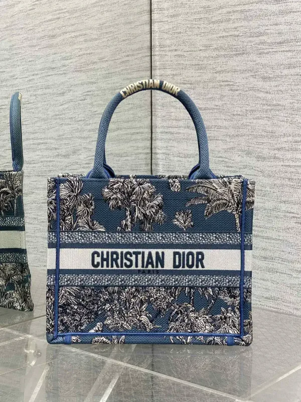 Dior Embroidered Palm Tree Tote Bag image 1