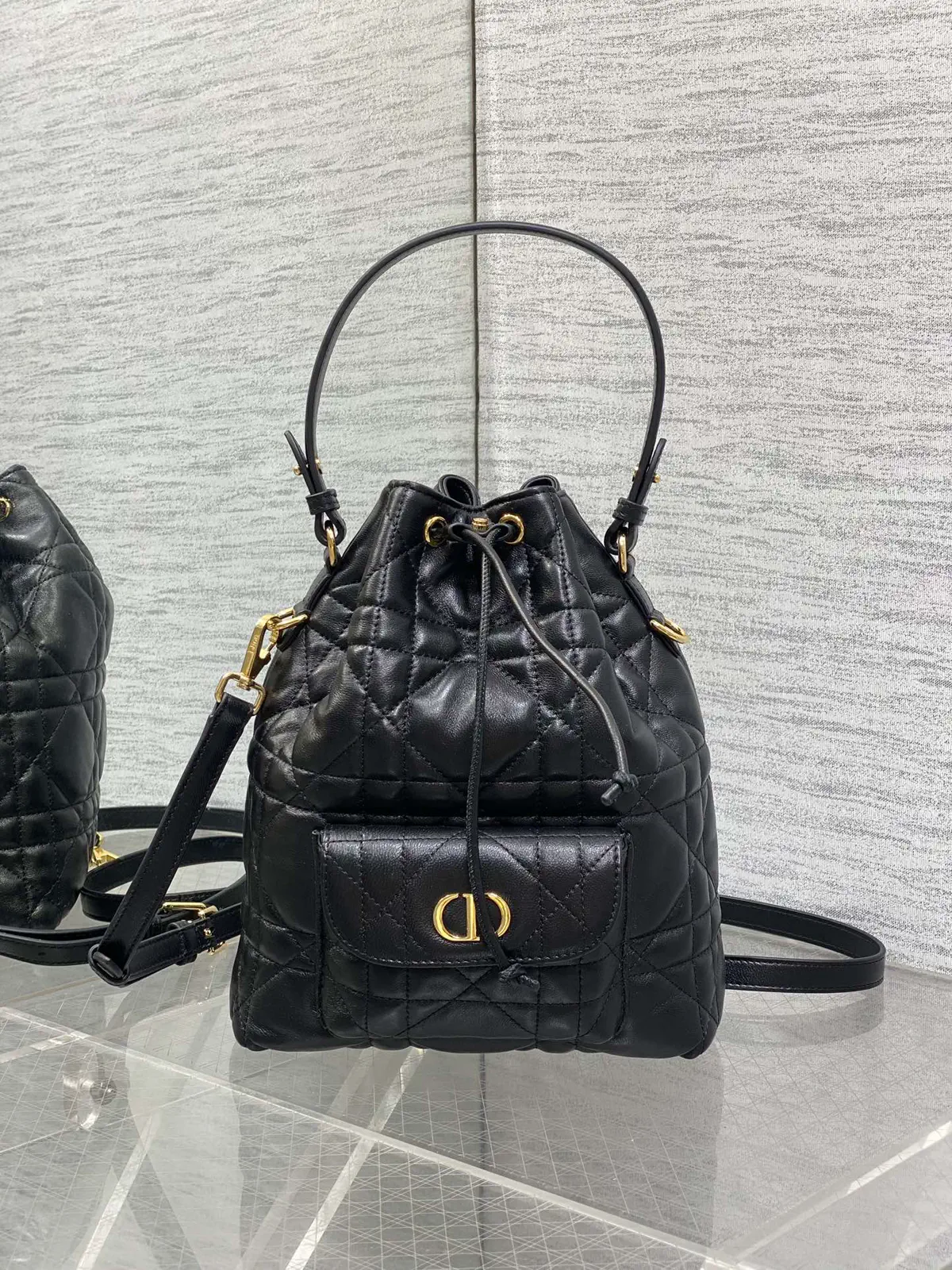 Dior Quilted Bucket Bag image 1