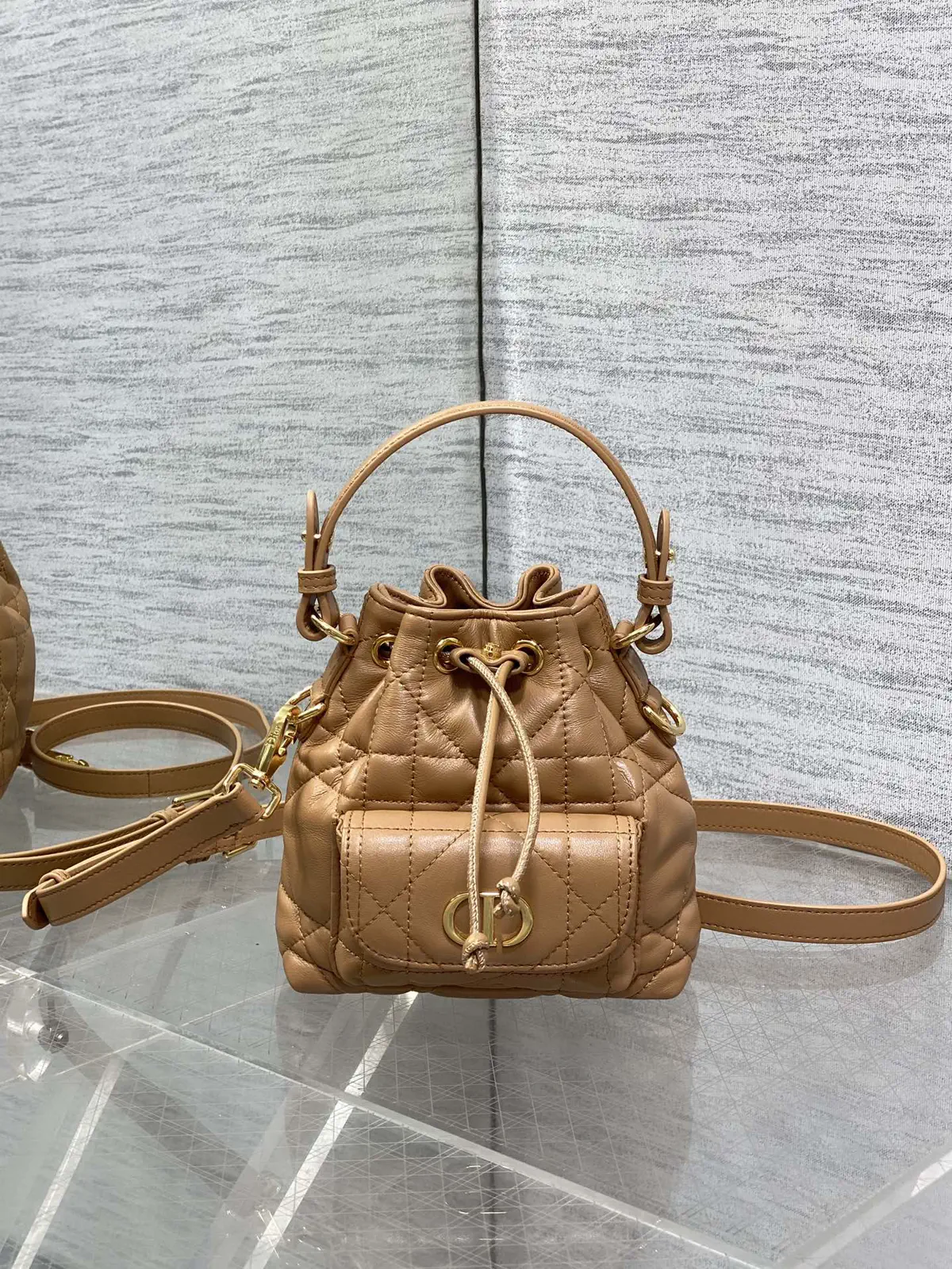 Dior Quilted Micro Bucket Bag image 1