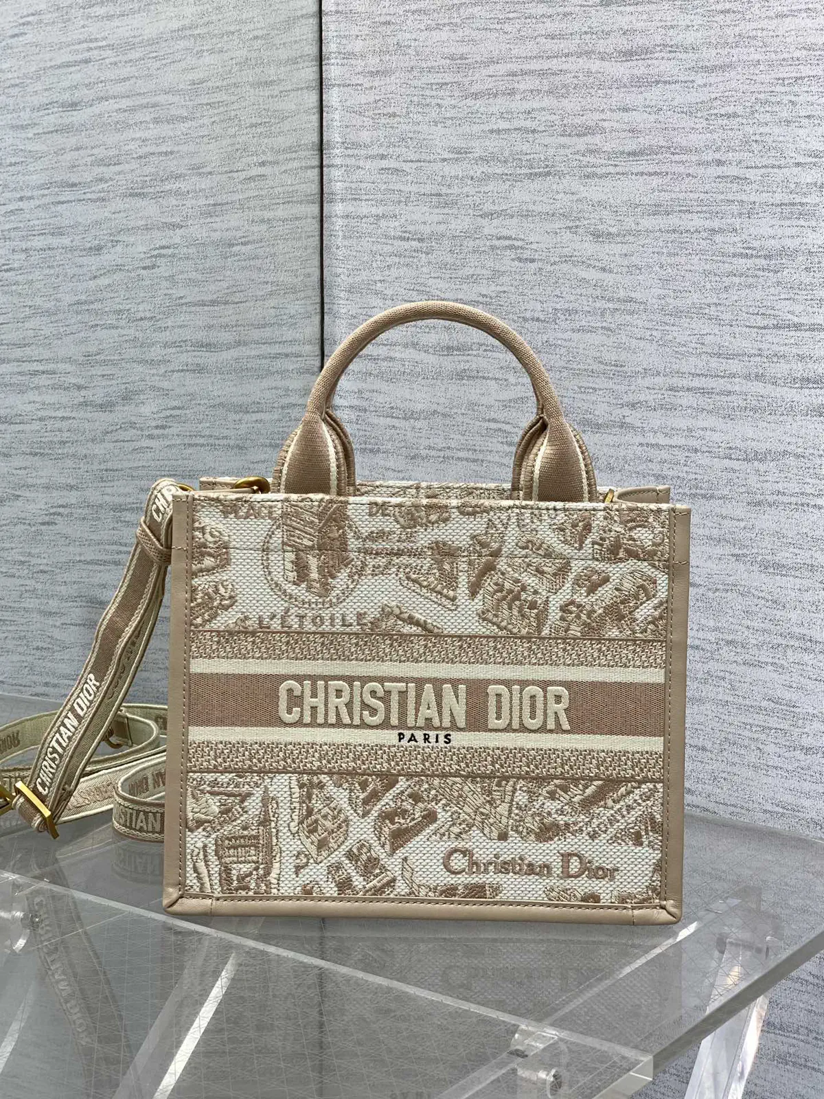 Dior Embroidered Tote Bag image 1