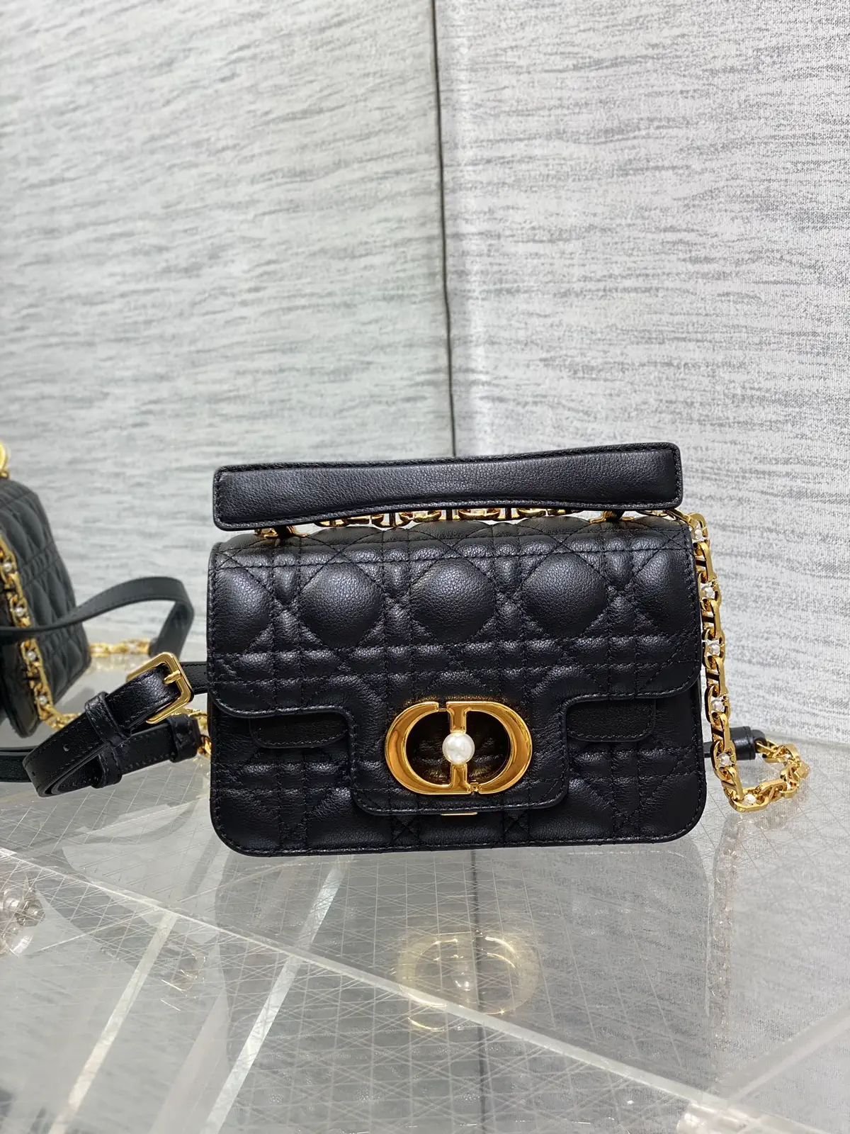 Dior Quilted Top Handle Crossbody Bag image 1