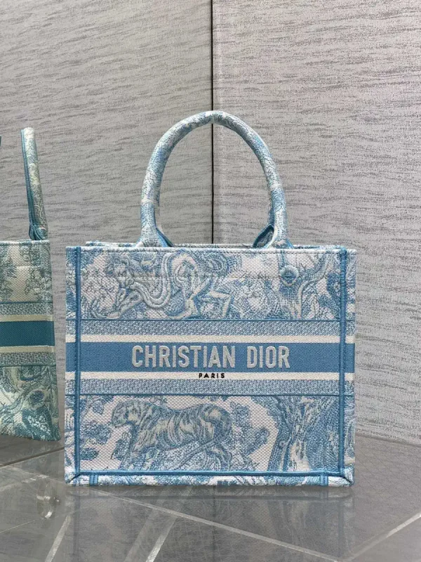 Dior Embroidered Small Tote Bag image 1