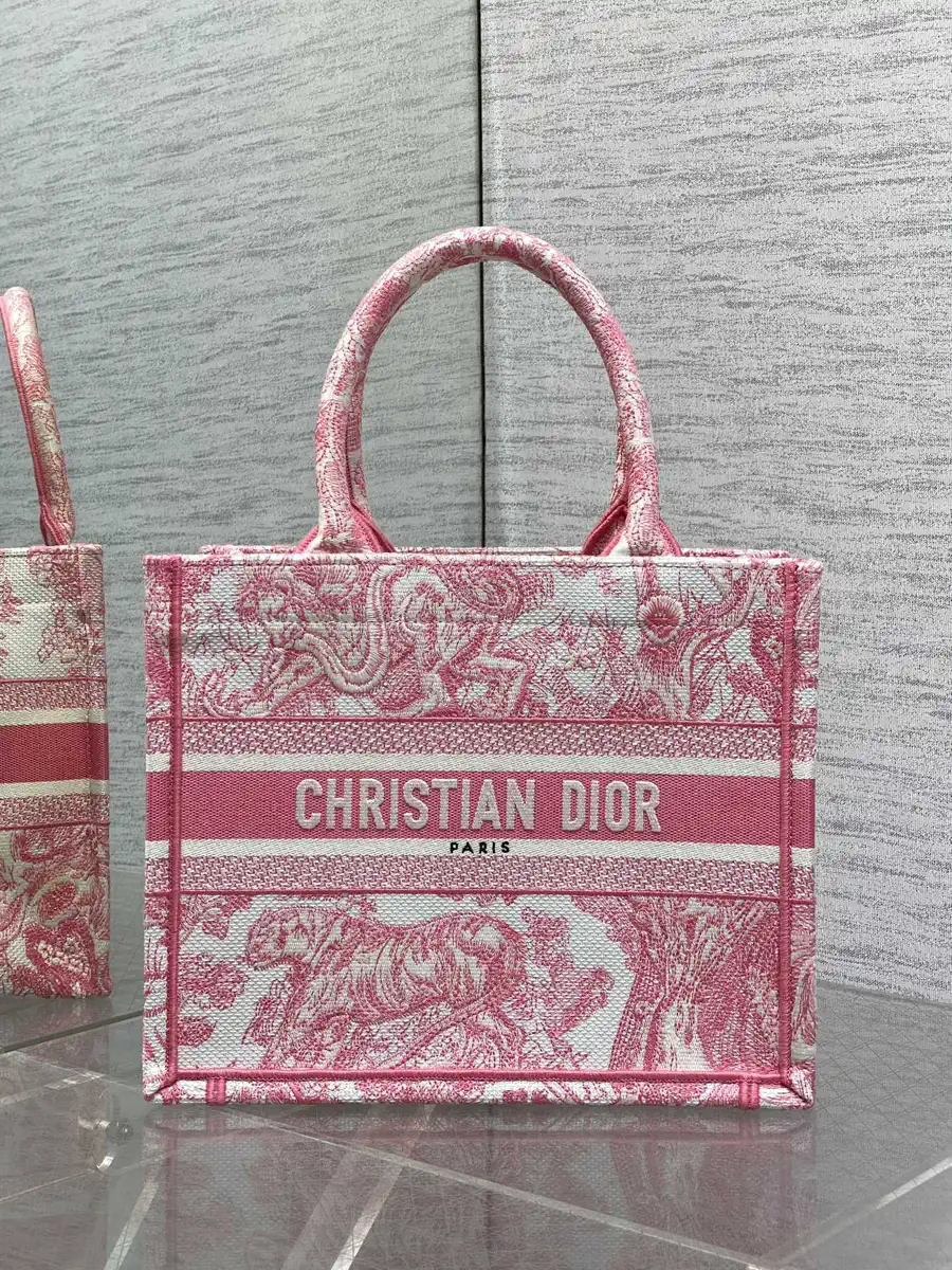 Dior Embroidered Small Tote Bag image 1