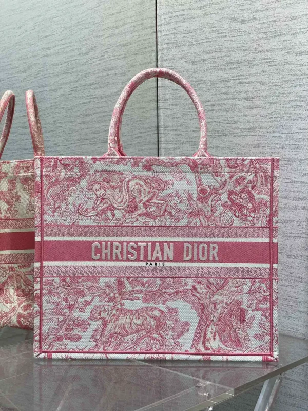 Dior Tiger Jungle Embroidered Tote Bag image 1