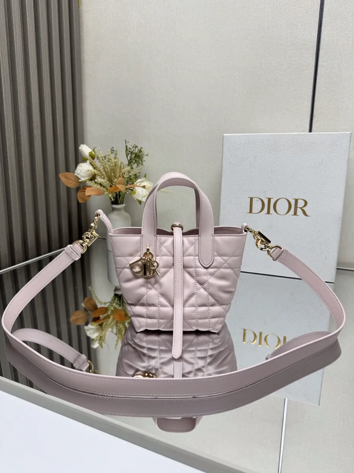 Dior Quilted Micro Vertical Top Handle Bag image 1