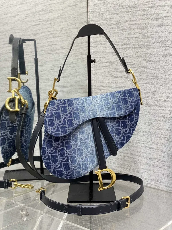 Dior Monogram Denim Saddle Shoulder Bag image 1