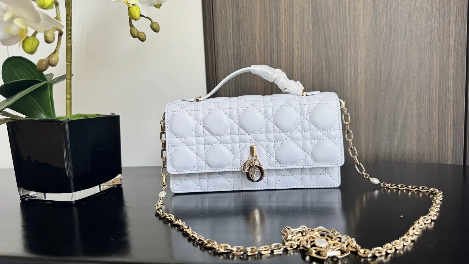 Dior Quilted Top Handle Crossbody Bag image 1