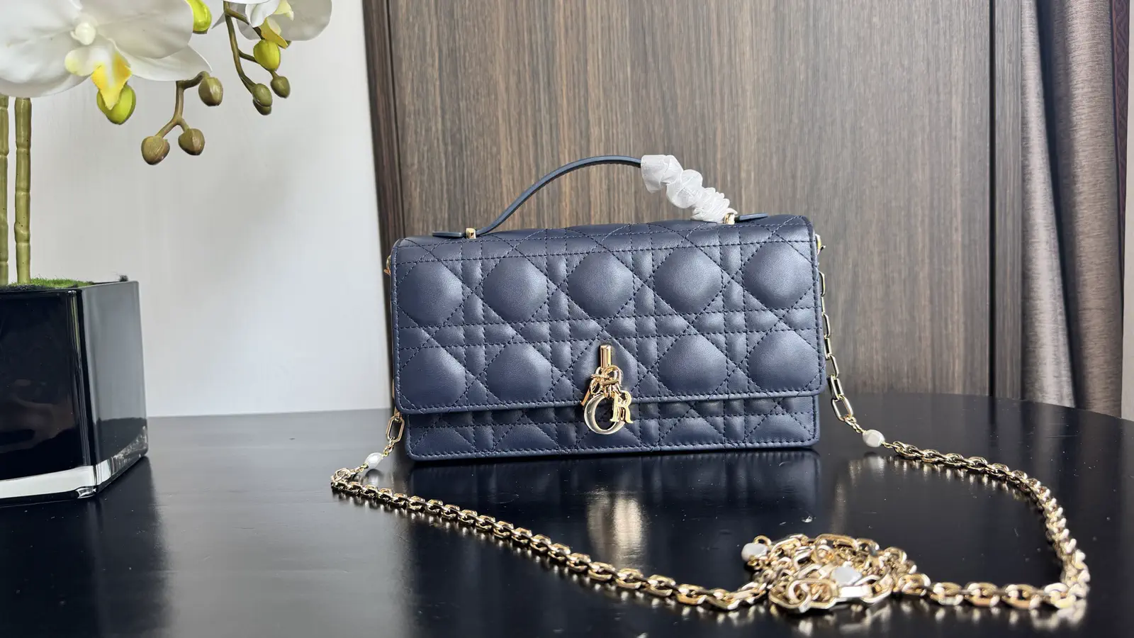 Dior Quilted Top Handle Crossbody Clutch Bag image 1