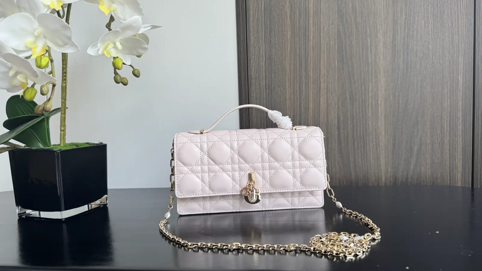 Dior Quilted Top Handle Chain Bag image 1
