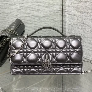 Dior Quilted Pearl Chain Clutch image 1