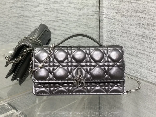 Dior Quilted Pearl Chain Clutch image 1