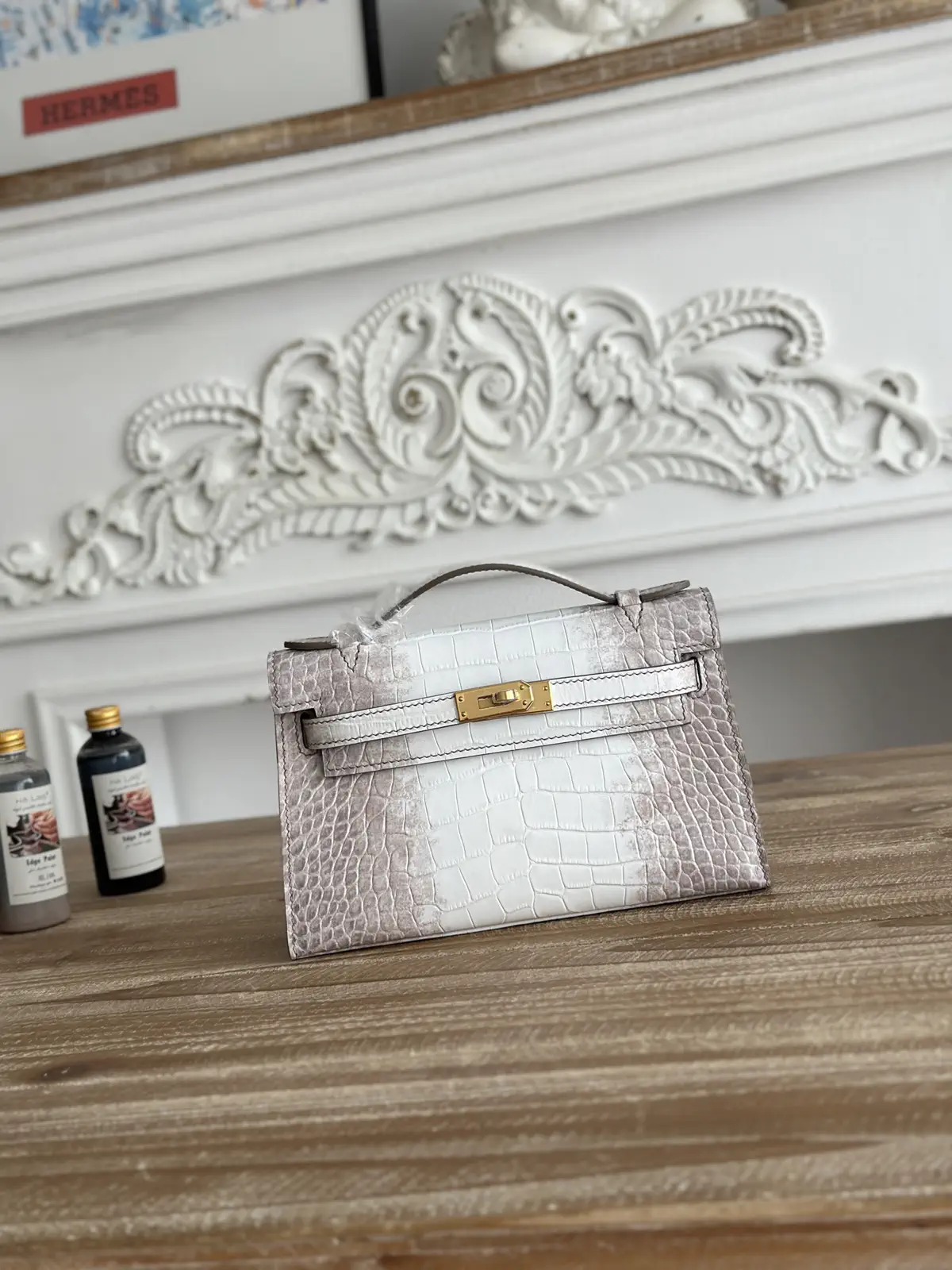 Hermès Crocodile Embossed Mini Top Handle Bag image 1