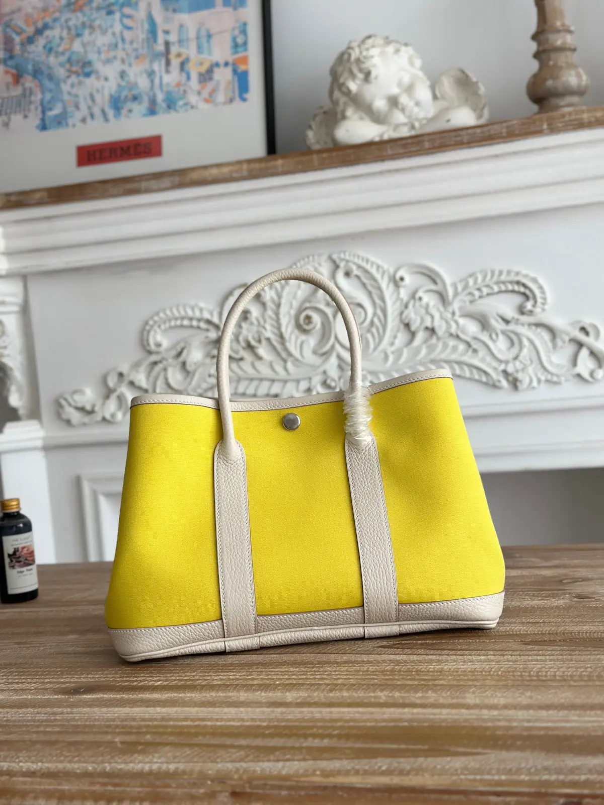 Hermès Canvas Top Handle Tote Bag image 1