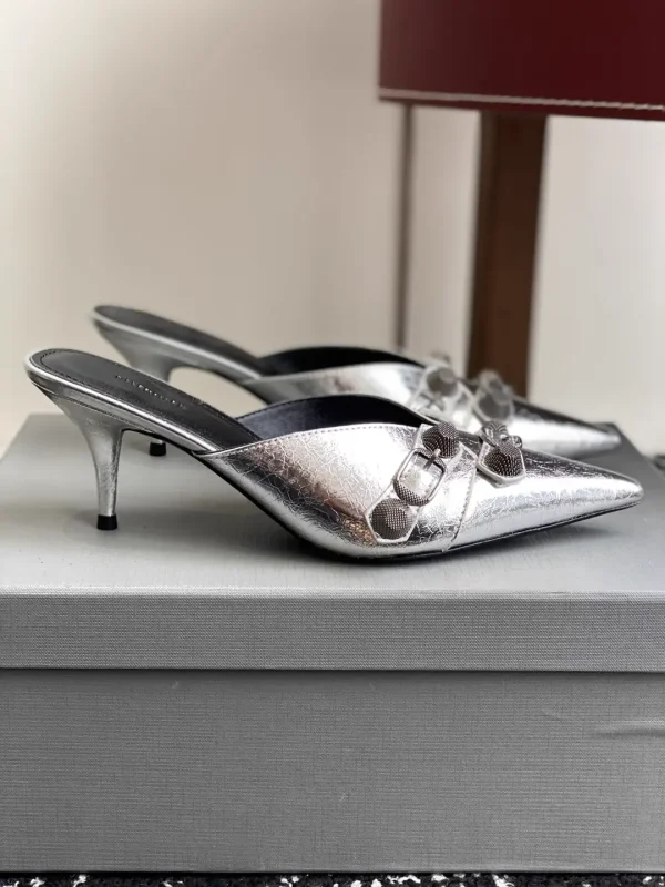 Balenciaga 25ss Pointed Toe Studded Mule High Heels image 1