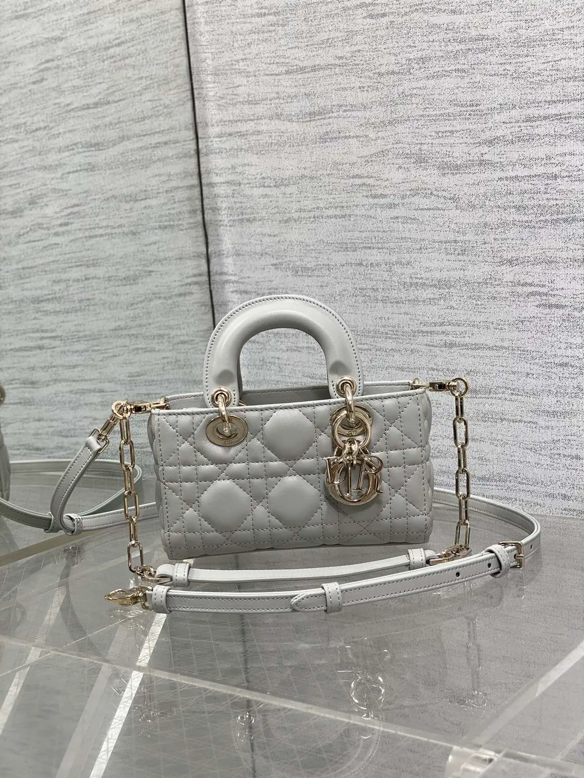 Dior D-Joy Quilted Top Handle Bag image 1