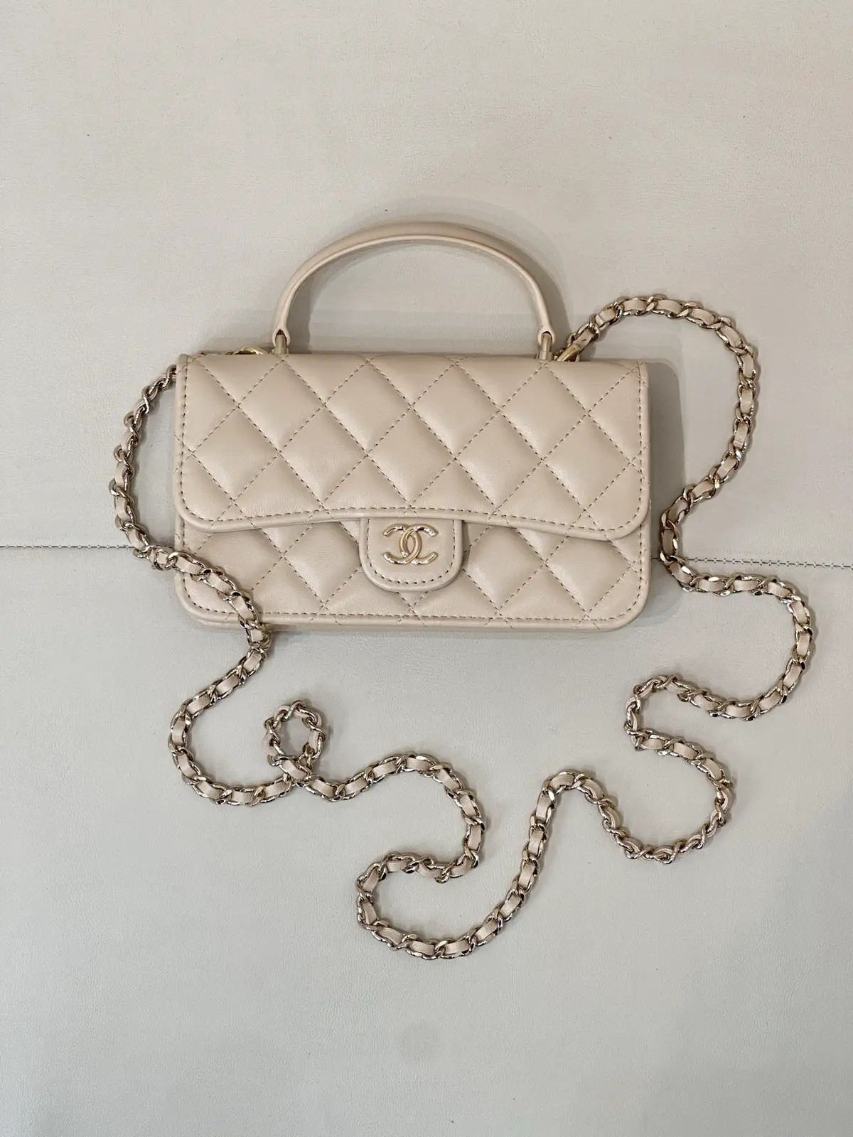Chanel Quilted Top Handle Bag image 1