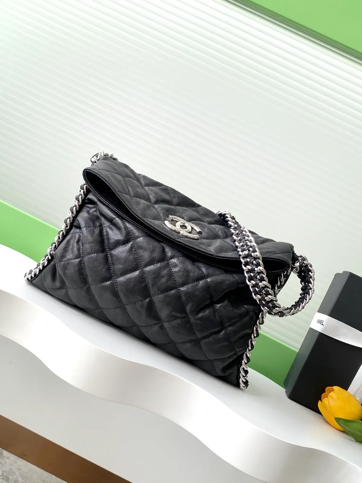 Chanel Black Quilted Shoulder Bag image 1